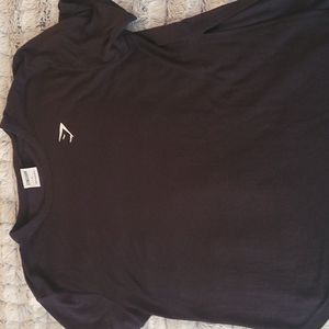 Gymshark Black Short Sleeve Split Hem Essential T-Shirt Size L